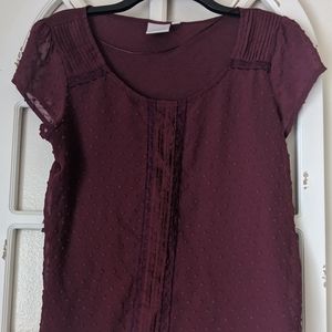 Lauren Conrad Burgundy Blouse